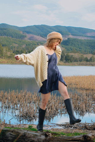 LL Bean Irish Wool Fisherman Cardigan