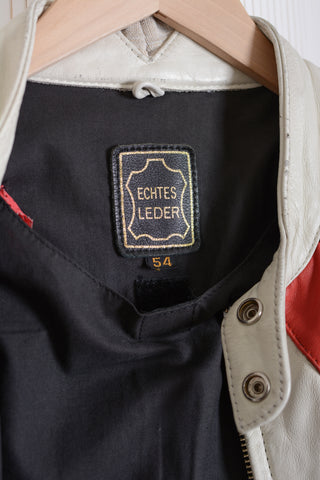 Badass Black Red White Moto Jacket - as is