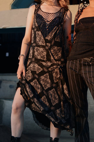 Silk Chiffon Bias Dropwaist Dress