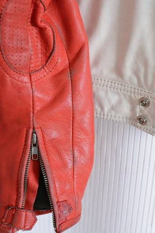 Badass Black Red White Moto Jacket - as is