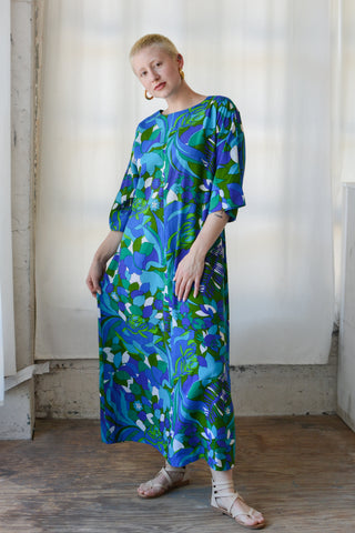 Cool 70s Abstract Floral Caftan
