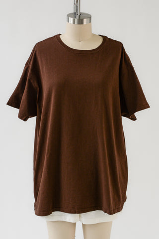 Tristan Cotton Tee in Ochre