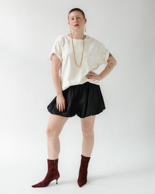 Tristan Cotton Tee in Alabaster