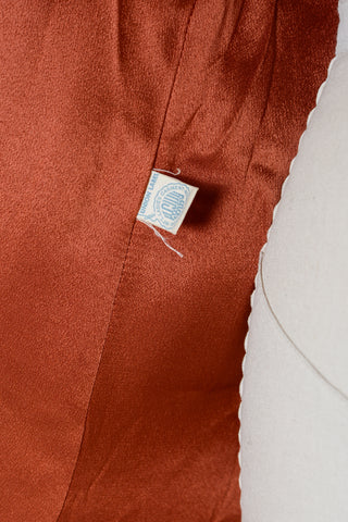 60s Rust Tweed Mink Collar Coat