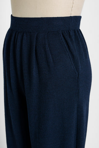 St John Basics Navy Santana Knit Pant