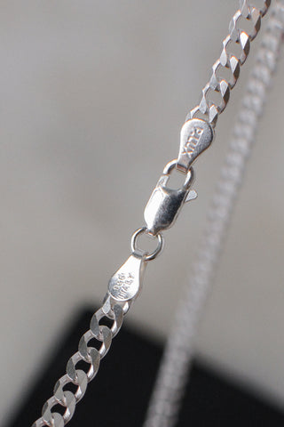 Sterling Silver Cuban Curb Chain ~ 16"