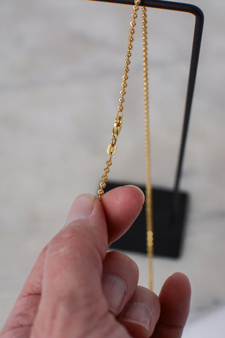 14K Gold Plated Sterling Moon Cut Chain ~ 16"