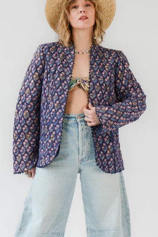 Stunning Indian Cotton Quilted Jacket