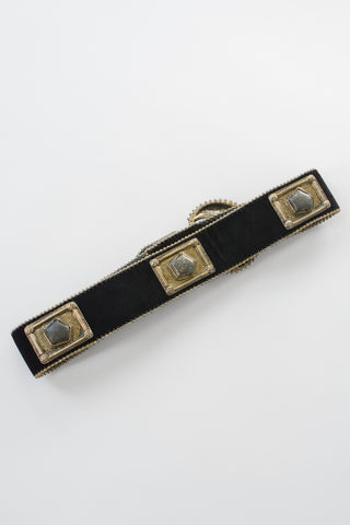 Nina Arjani Embelleshed Suede Belt
