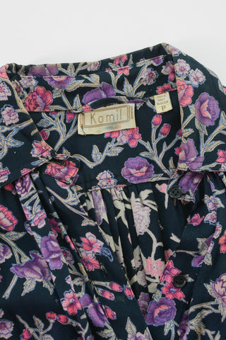 Floaty Midnight Flora Tent Dress