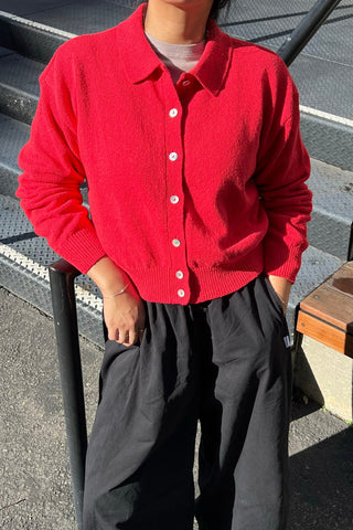 Club Cardigan in Chili