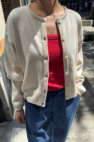 Leila Cotton Cardigan in Naturel