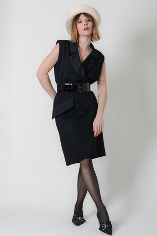 Yves Saint Laurent Rive Gauche Wool Wrap Dress
