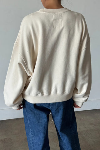French Terry Poche Sweatshirt in Natural
