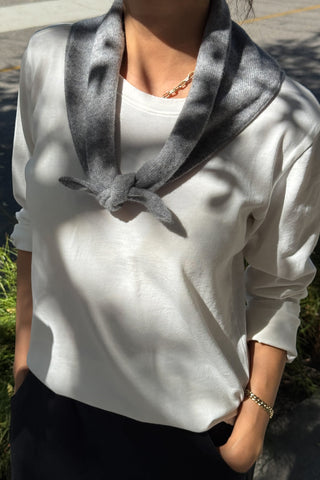 Cashmere Bandana in Heather Grey