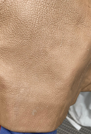 Rad Tan Belted Leather Jacket - as is