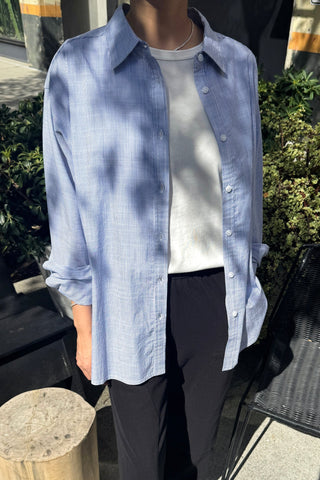 Light Weight Owen Shirt in Blue Pinstripe