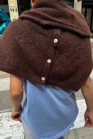 Leila Mohair Cardigan in Cocoa Bean