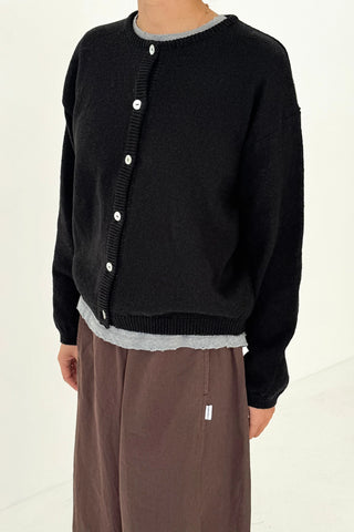 Leila Cotton Cardigan in Black