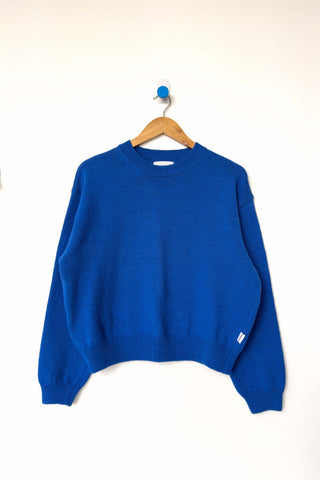 Milo Cotton Sweater in Cobalt