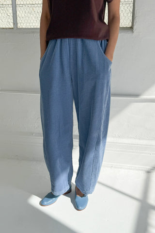 Soft Corduroy Arc Cotton Pant in Blue