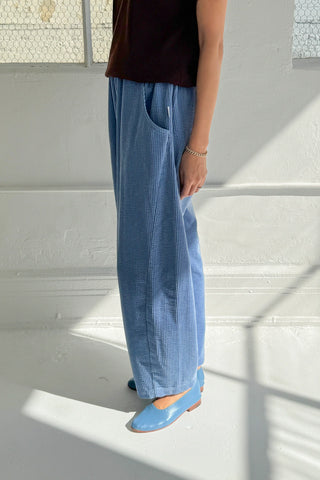 Soft Corduroy Arc Cotton Pant in Blue