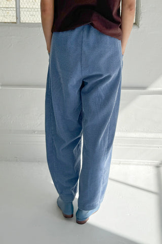 Soft Corduroy Arc Cotton Pant in Blue
