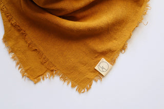 Raw Silk Bandana in Desert Gold