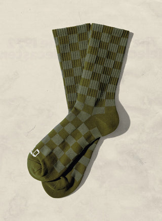 Checkerboard Crew Sock