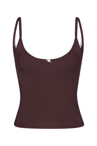 Scoop Back Cami in Mocha