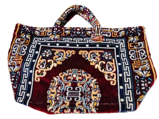 Carpet Tote Bag in Burgundy