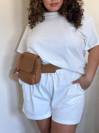 Nina Cotton Short in Alabaster