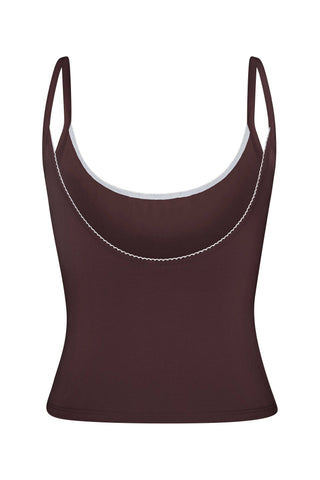 Scoop Back Cami in Mocha