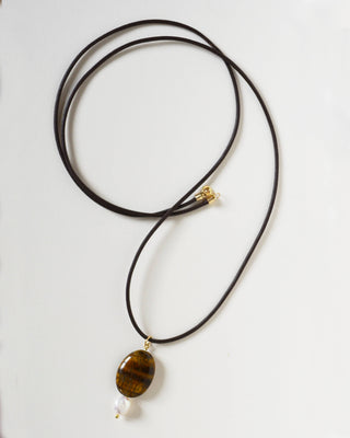 Tiger Pearl Wrap Necklace