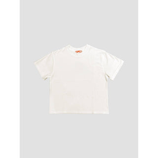 Relaxed Cotton Tee in Off White