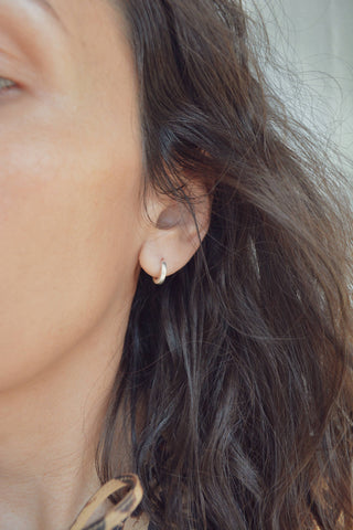 Sterling Huggie Hoops