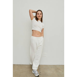 Cropped Baby Tee in Off White