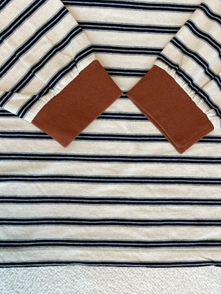 Stripe Long Sleeve Tee In Marine