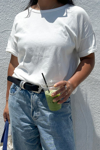 Her Tee in Classic White