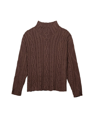 Charlie Cable Knit in Chocolate