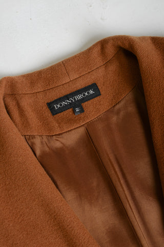 Cinnamon Wool Fringe Shawl Jacket