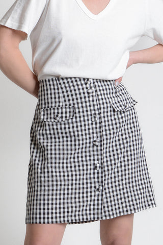 Sweet 90s Laundry Gingham Mini Skirt