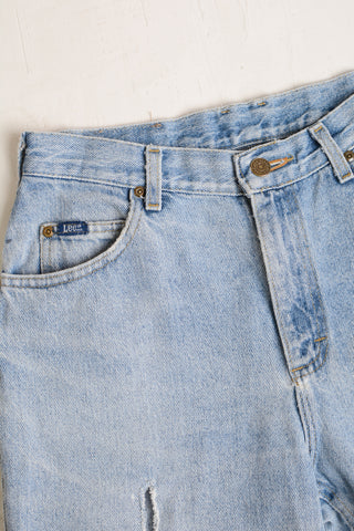 Slash Front Hi Rise Light Wash Lee Jeans ~ 30W