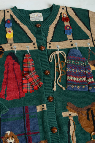 Susan Bristol Equestrian Novelty Cardigan