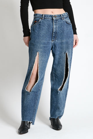Slash Front Hi Rise Acid Wash Lee Jeans ~ 29W