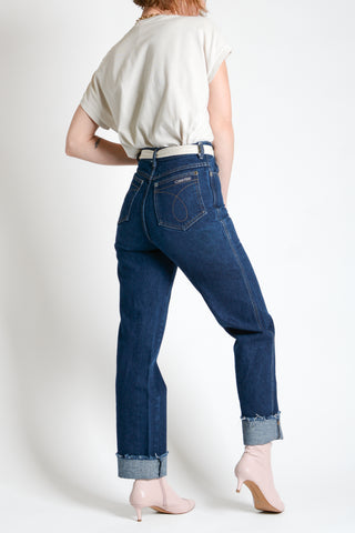 Indigo Hi Rise Straight Leg Calvins ~ 26W