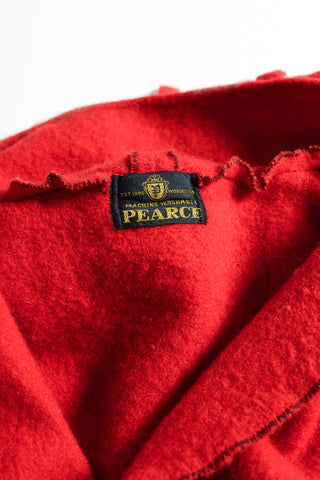 Rare Cherry Wool Capote Blanket Coat