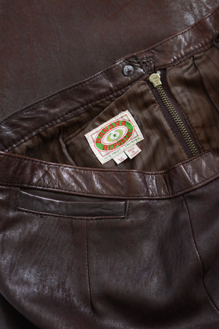 Dark Chocolate Leather Maxi Skirt