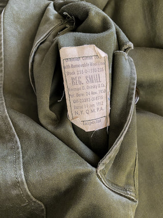 50s Distressed Olive Military Trench Coat
