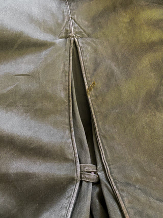 50s Distressed Olive Military Trench Coat